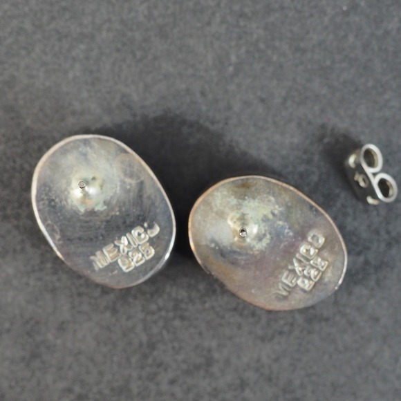 Mexico 925 Sterling Silver Red Jasper Inlay Omega Necklace Bracelet Earrings Set - Picture 16 of 16